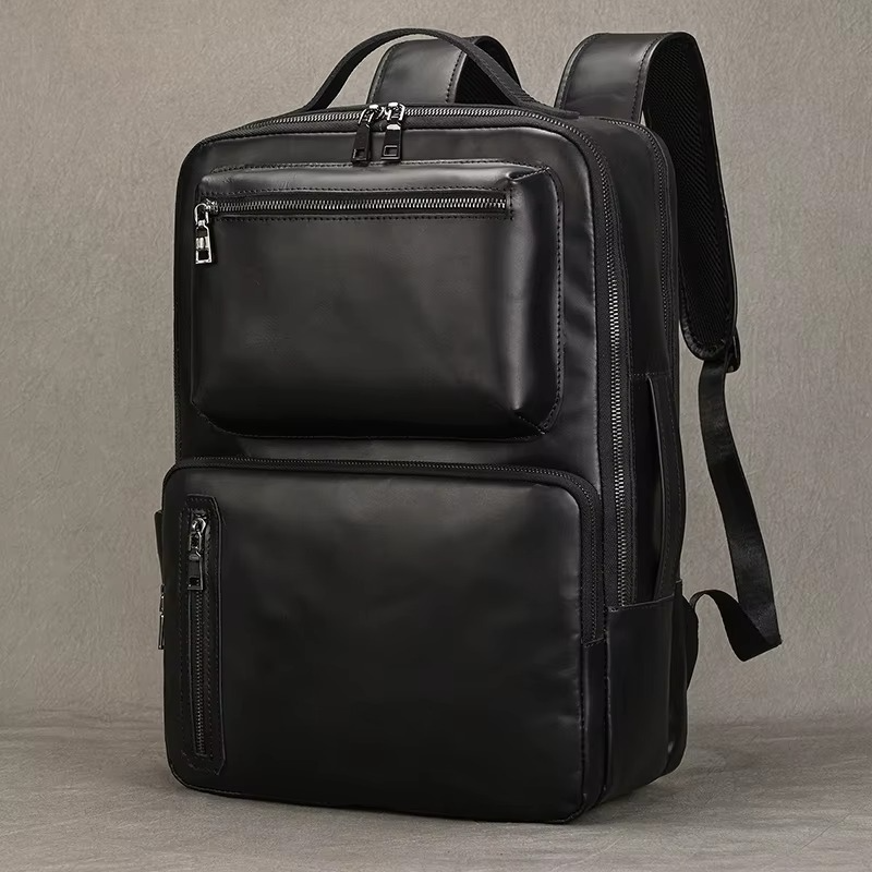 DOUBLE LAYER LEATHER BACKPACK