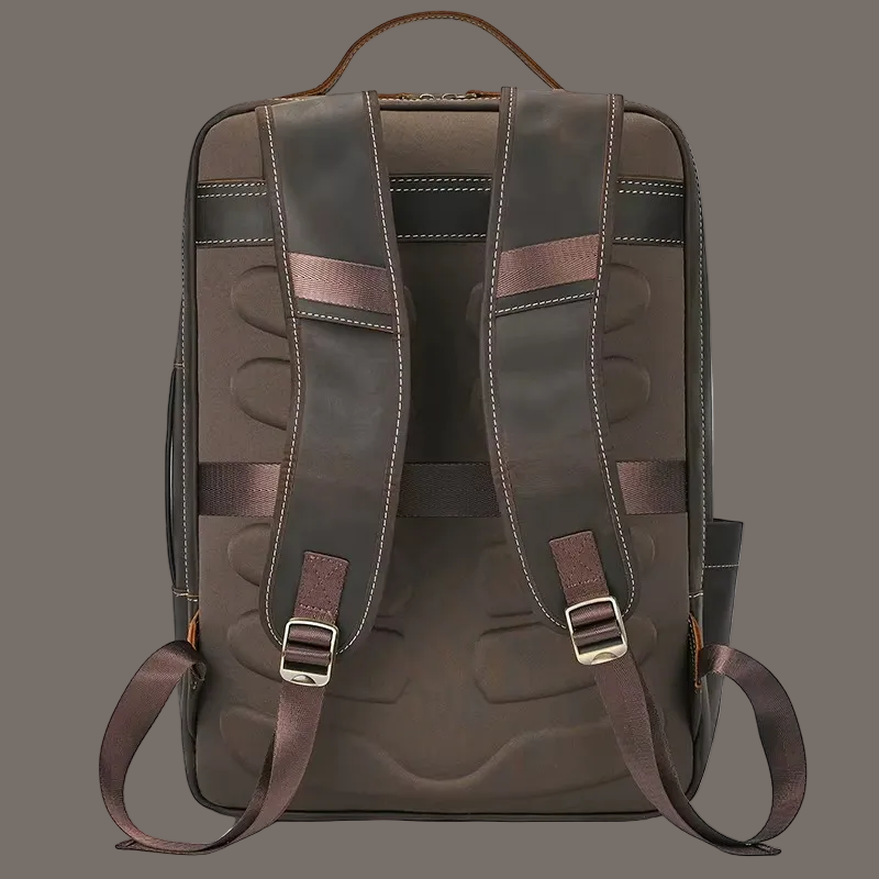 DOUBLE LAYER LEATHER BACKPACK