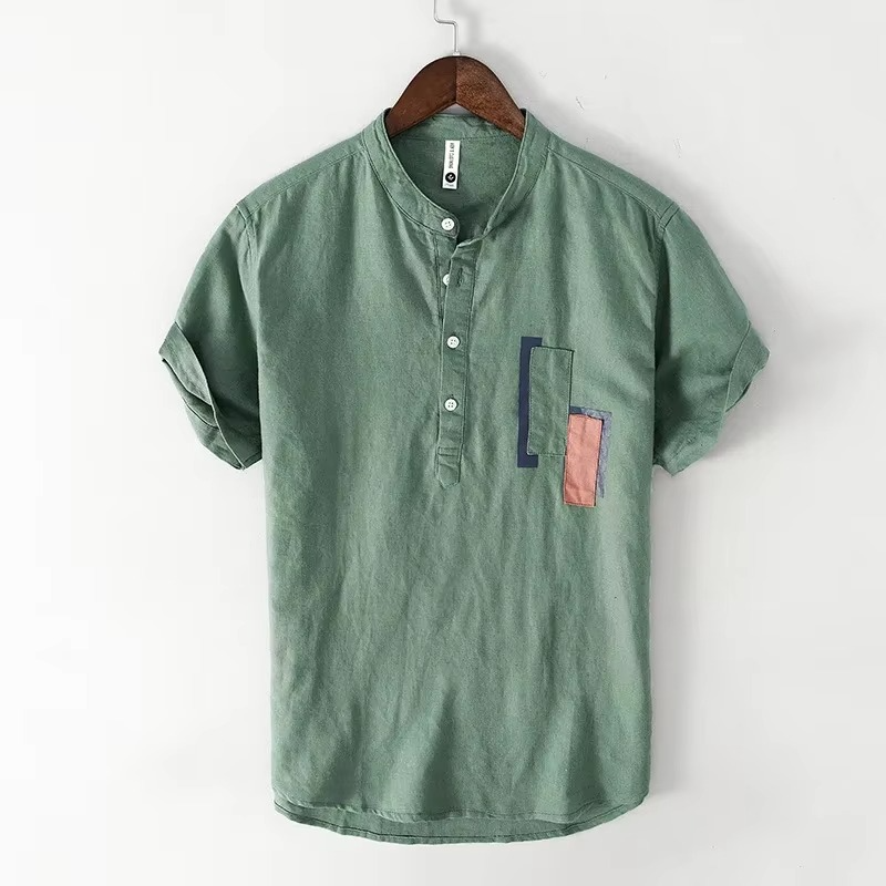 LUXE LINEN STAND SHIRT