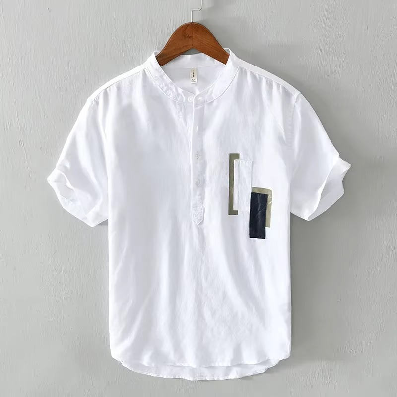 LUXE LINEN STAND SHIRT