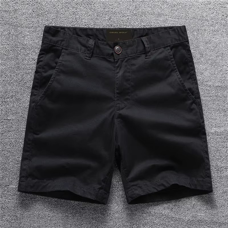 FLAT FRONT CHINO SHORTS
