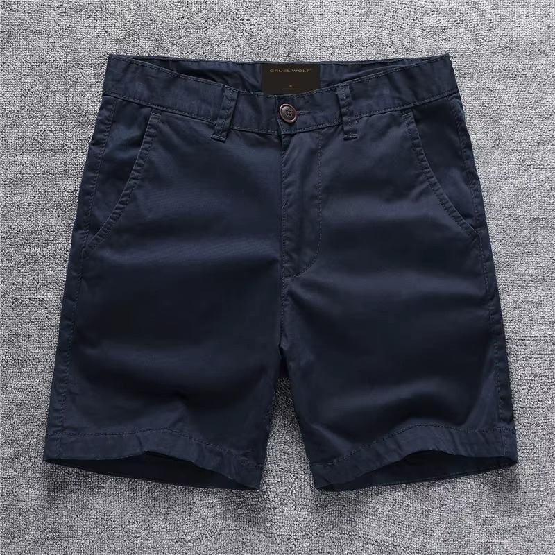 FLAT FRONT CHINO SHORTS