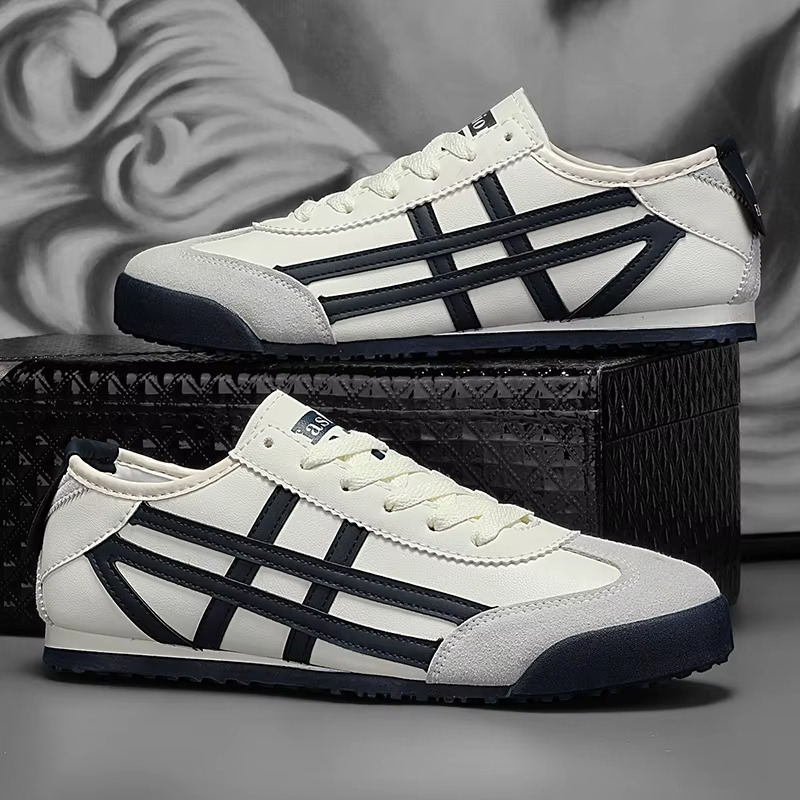 PATCHWORK LACE-UP SNEAKERS