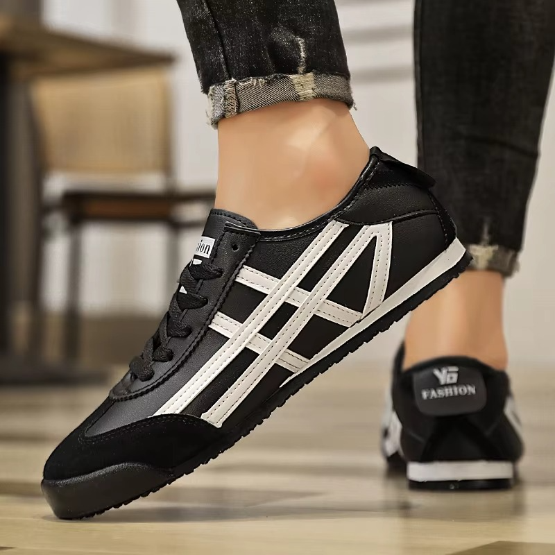 PATCHWORK LACE-UP SNEAKERS