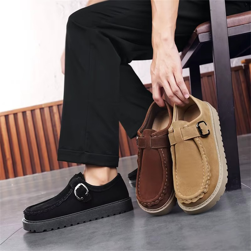 BUCKLE STRAP CASUAL LOAFERS