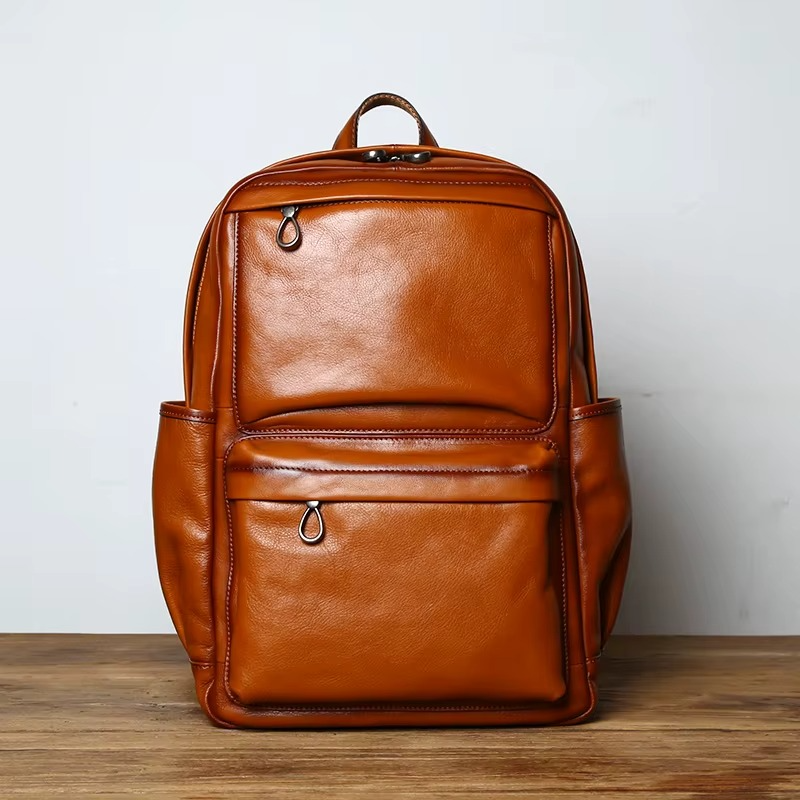FULL-GRAIN LEATHER BACKPACK