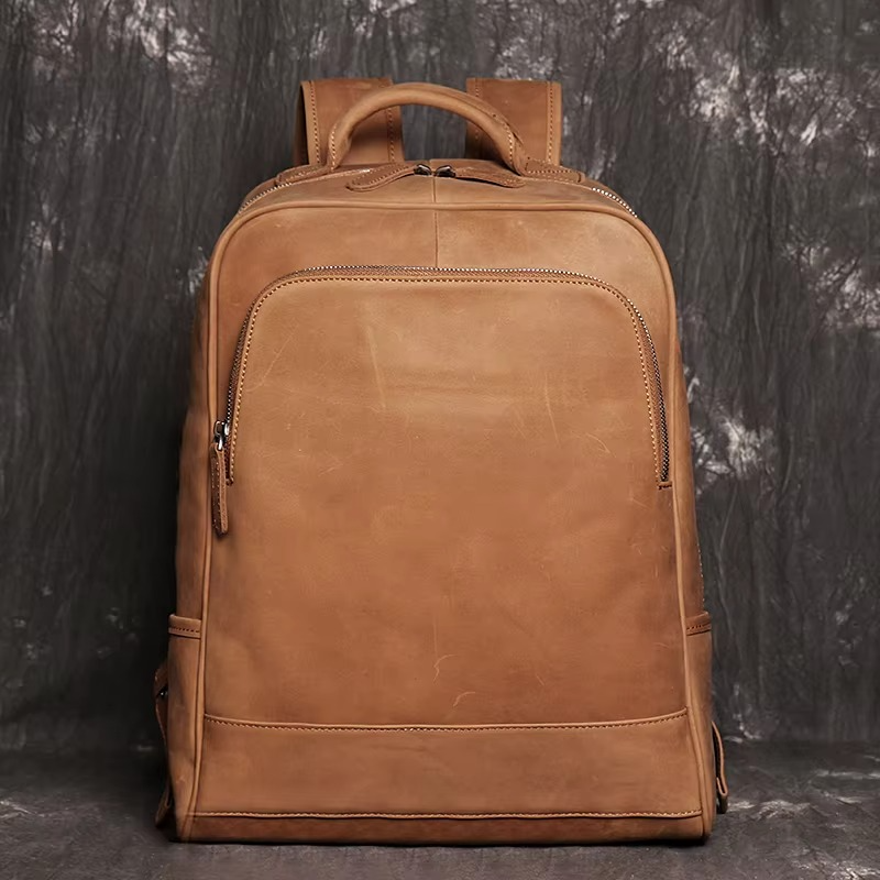 STREAMLINED LEATHER BACKPACK