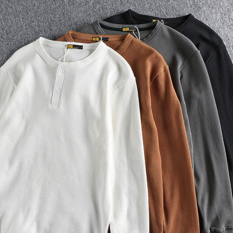WAFFLE HENLEY SHIRT