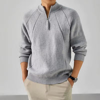MODERN ZIP COLLAR SWEATER