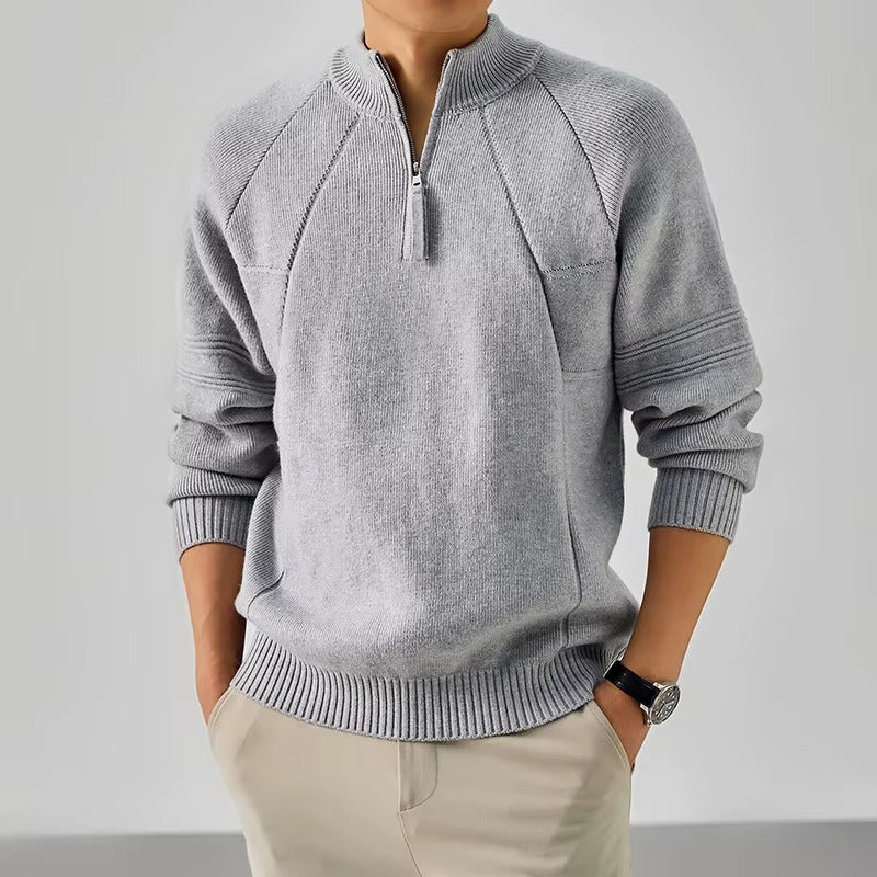MODERN ZIP COLLAR SWEATER