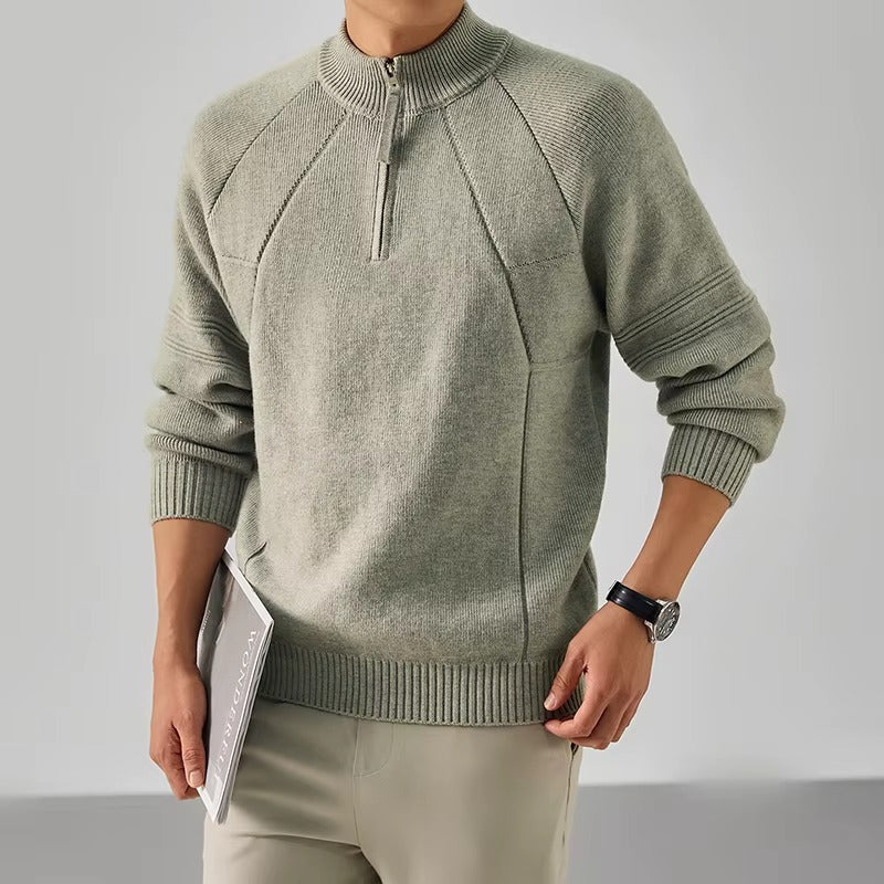 MODERN ZIP COLLAR SWEATER
