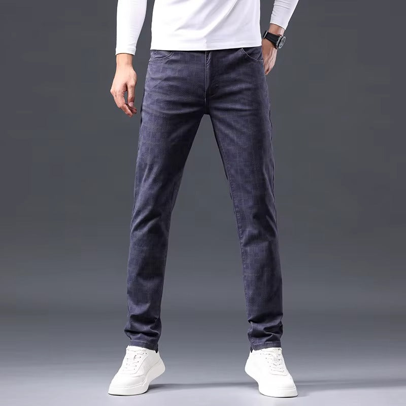 CHECK STRAIGHT PANTS