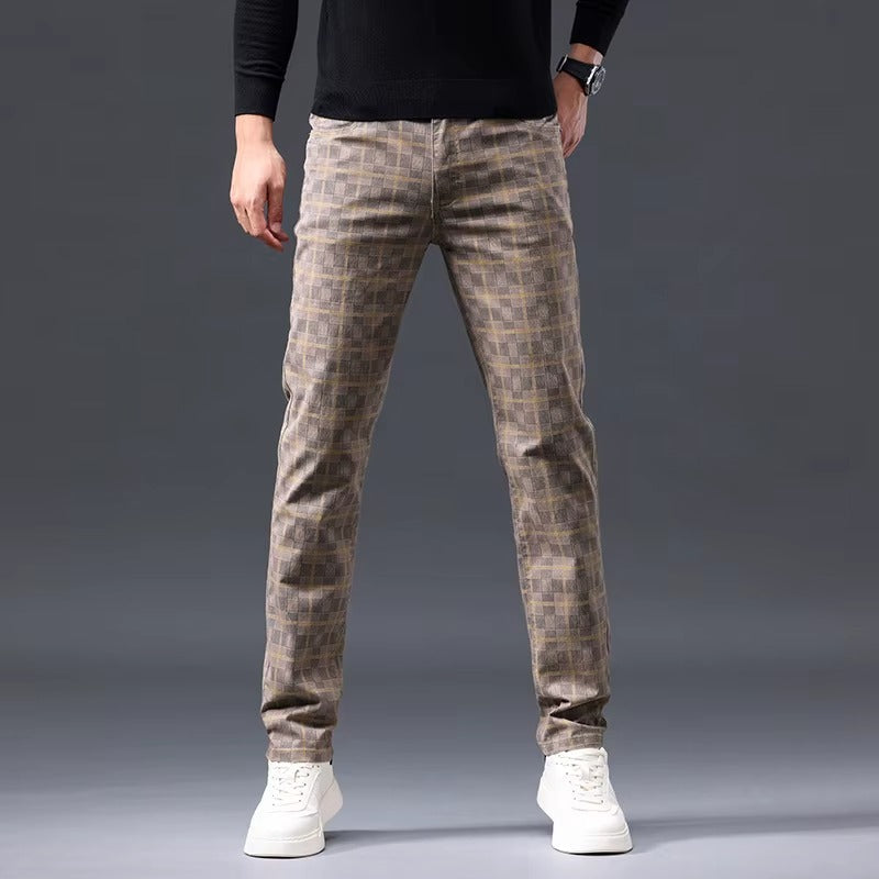 CHECK STRAIGHT PANTS