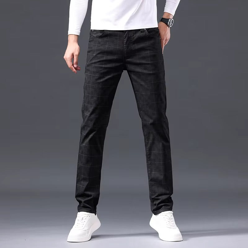 CHECK STRAIGHT PANTS