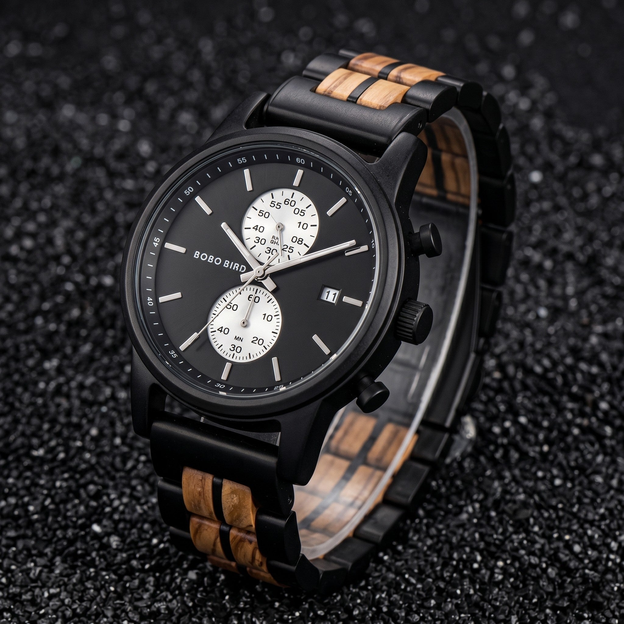 WOOD CHRONOGRAPH WATCH